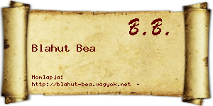 Blahut Bea névjegykártya